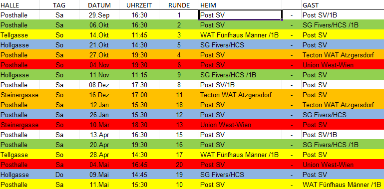 Spielplan 2013